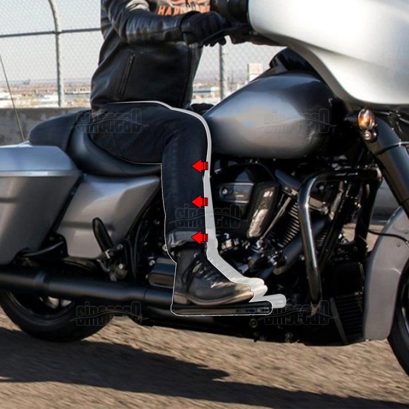 SI Chrome Driver Floorboard Relocation Brackets For Harley Road King