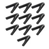 10Pcs Folding Comb Black Fine Teeth Durable Plastic Pocket Size