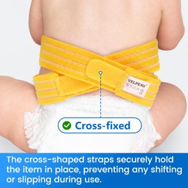 Velpeau Umbilical Hernia Belt Baby Newborn -Anti Displacement Slip -with 3 Compress Pads -Belly Button Band Navel Truss Abdominal Binder, One Size＜18"