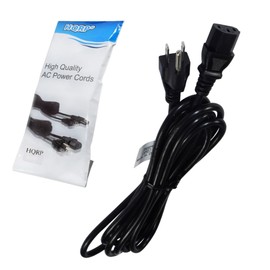 HQRP 10ft AC Power Cord Compatible with Panasonic TH-42PZ80UA TH-46PZ80U TH-46PZ85U TH-50PE8U TH-50PF20U TH-50PF30U HDTV TV LCD LED Plasma DLP Mains Cable, UL Listed