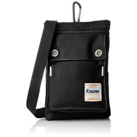 Rename(リネーム) Men's Week 2-Way Scissor case, Black (Black 19-3911tcx), Black (Black 19-3911tcx), Vertical: 22.5 cm X Horizontal: 16 cm × Machi: 2.5, Week 2-Way Scissor Case