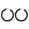 Sequins Hoop Earrings Bohemian Glitter Wrapped Gold Plated Dangle Drop
