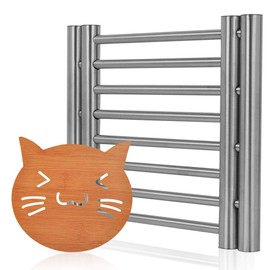 PROKITCHEN Stainless Steel Pot Trivet Trivet Extendible Heat Resistant Pot Trivet for Pots, Pans and Casserole Dish with Cat Saucer - 30 x 20 cm (Extendable)