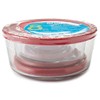 Anchor Hocking Round Glass Food Storage 8pc Set. (Red, Snug
