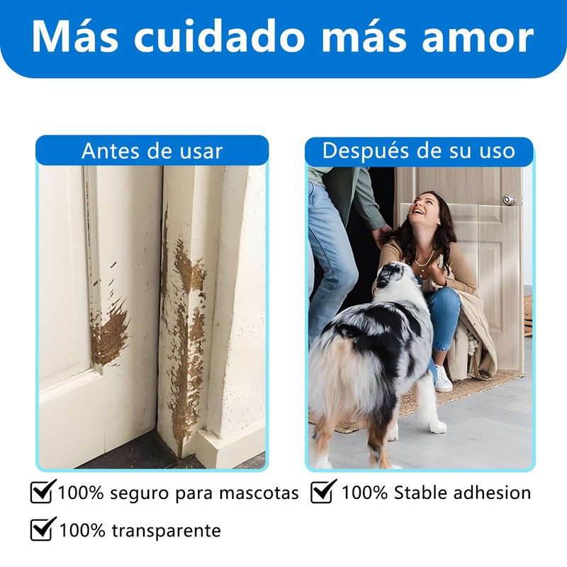 Piezas Protector de Puertas para Perro, 4 Protector de Muebles