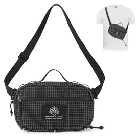 Fanny Pack Waist Packs Large Crossbody Bag for Women Men with Zipper Pockets Adjustable Strap Waist Bags Hip Pack for Traveling Cycling Running Hiking