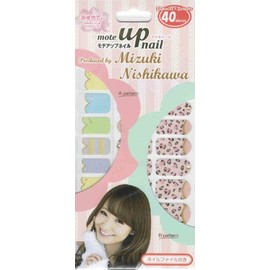 Mizuki Nishikawa Produce Nail Sticker Pastel Heart x Leopard