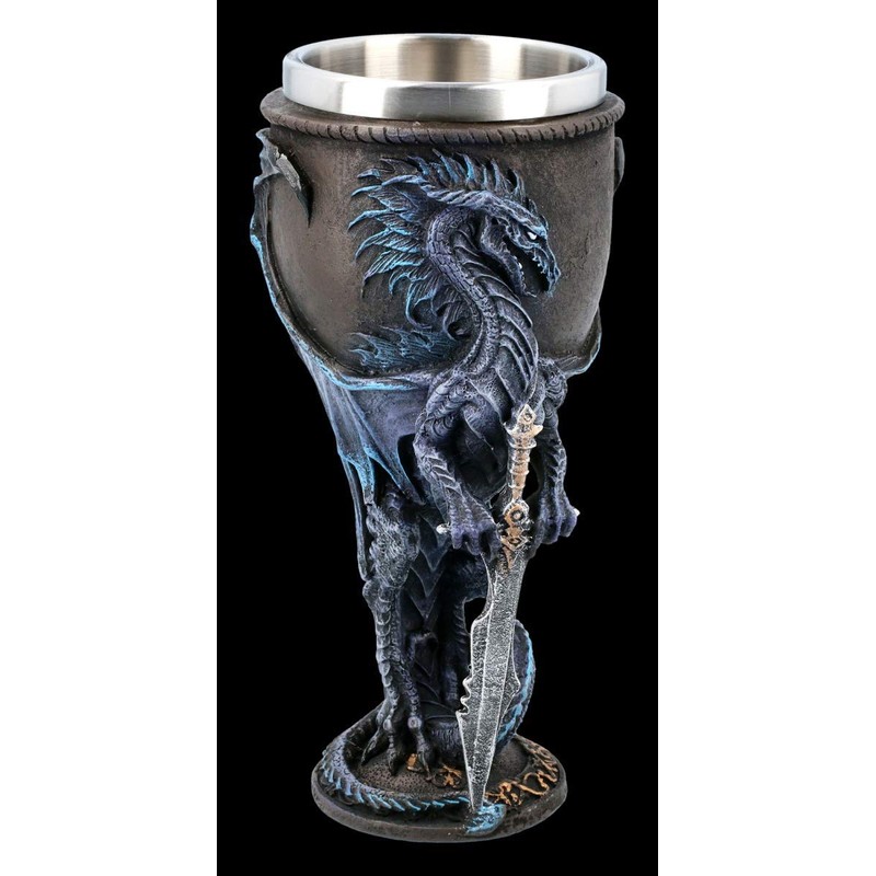 Dragon Fantasy Drinking Goblet - Stone Blade Design by Ruth