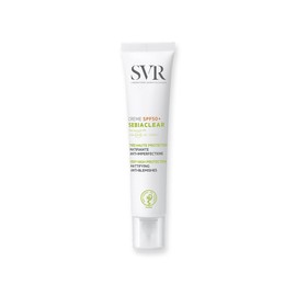 SVR Sebiaclear Crème SPF50+ Protector Solar Facial para Piel Grasa y con Tendencia al Acné | Control de Brillo e Imperfecciones | Con Niacinamida y Ác