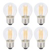 6Pcs Dimmable LED Lamp Bulbs G45 E27 4W Transparent Filament