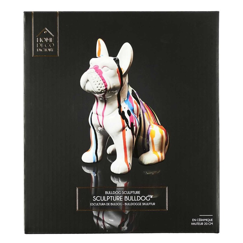 THE HOME DECO FACTORY Ceramic Bulldog Sculpture 20 cm