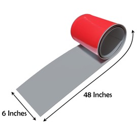 RUBBER BOND Garage Wall Protectors - 6x48 Inches Strong Self-Adhesive Rubber Bumper Protectors for Garage Walls - Anti-Scratch and Waterproof Garage Wall Protector for Car Doors (Grey, 1 Pack)
