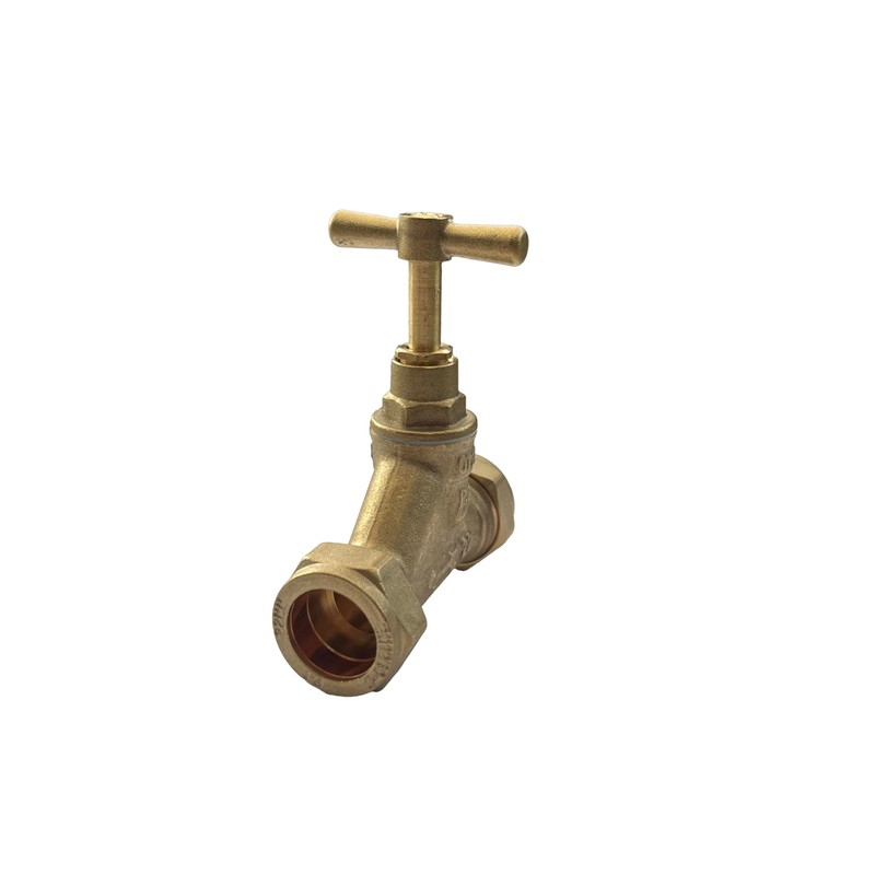 22mm Stopcock Brass Compression Valve - Durable Stopcock Valve with