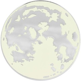 PinMart Full Moon Outer Space Glow in The Dark Enamel Lapel Pin