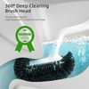 HAMITOR Toilet Bowl Brush Holder Set: 2 Pack Bathroom Deep