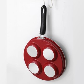 sisem 4-Cup Egg Frying Pan Skillet, Non Stick Egg Cooker Pan, Omelet Pan For Breakfast Pancake, Crepe Pan Gas Stove & Electronic