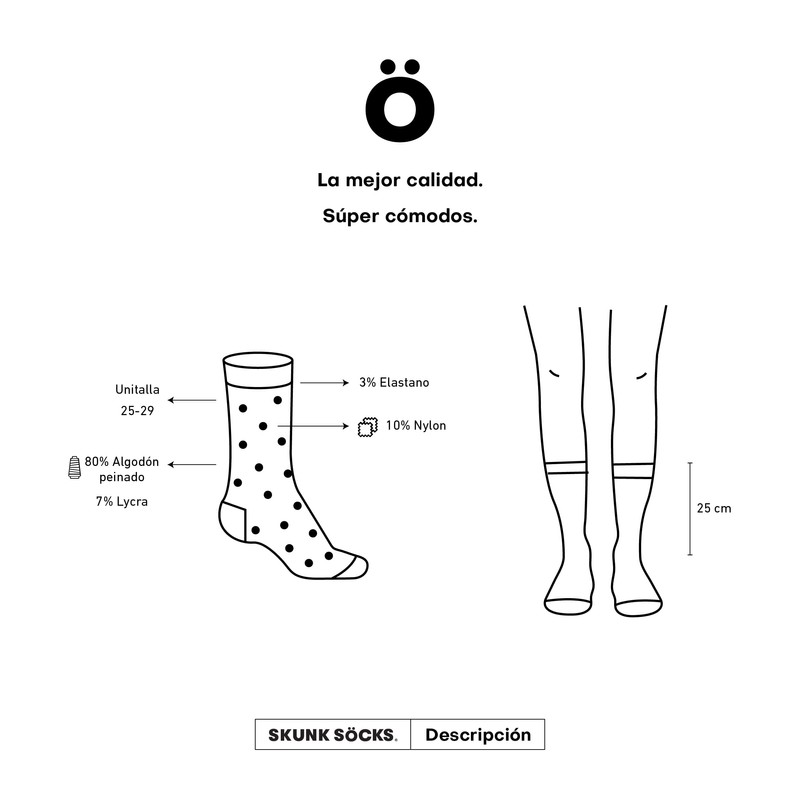 SKUNK SOCKS | Calcetines Divertidos | Conos de Nieve |