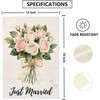 Just Married Wedding flower Garden Flag 12x18 Inch Burlap Double