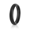 Men's Tungsten Wedding Ring, Black Band, Width Sizes 4mm 6mm