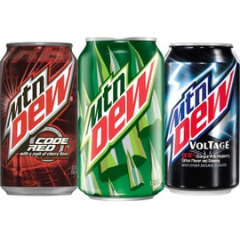 Mountain Dew, Variety Pack (Mountain Dew/Code Red/Voltage), 12 fl oz. cans (24 Pack)