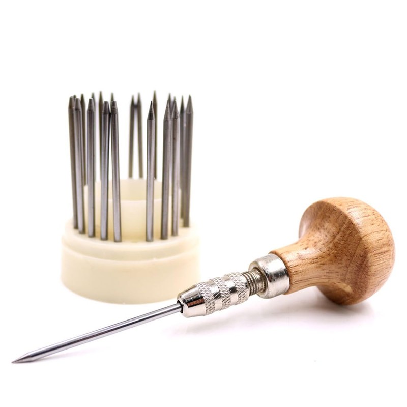 Tiardey 3 Pcs Hand Chucks Wooden Handles, Pear Shape Handle,