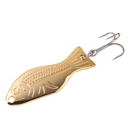 AL's Goldfish Lure Company, Goldfish Freshwater Fishing Spoon Lure, Treble Hook, Trout, Salmon, Bass, Walleye, Crappie, Panfish, Pike and Muskie. Sizes 3/16 oz., 1/4 oz. or 1/2 oz (Gold, 1/4 oz.)
