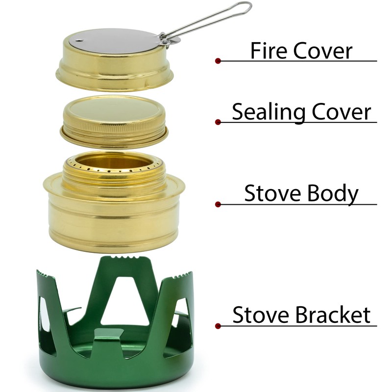 Famgee Outdoor Mini Portable Alcohol Stove Burner for Backpacking Hiking