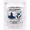 World By Shotglass Wyoming State Scenery Blue New Shot Glass