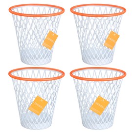 MORNING SUN 4 PCS Trash Can,Wastebasket,Garbage Bin, 4.5 Gallon,Basketball Hoop,Basketball Trash Can for Boys Room Decor,Basketball Hoop,Garbage Can for Office,Bedroom,Gym,Sport Party