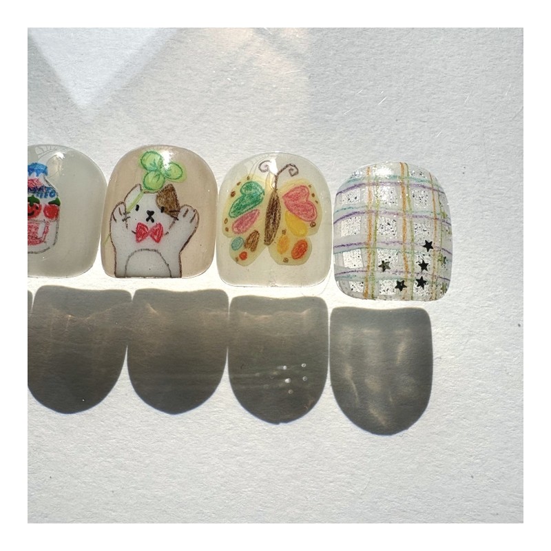 [Ar] Tomato Friend Handmade Nail Tip Drawing Nail Art Specialist