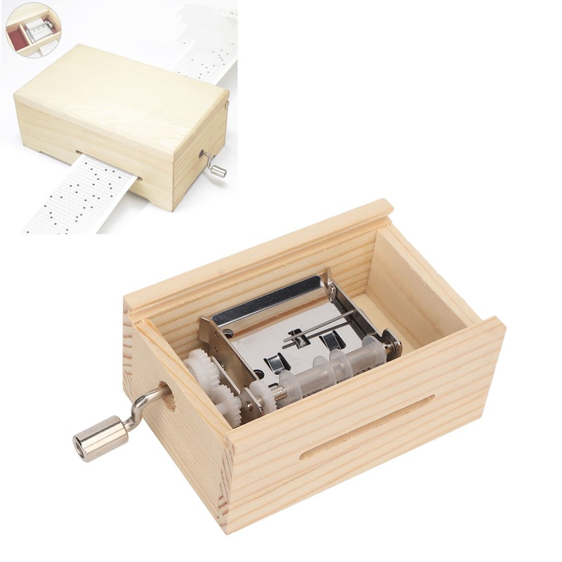 Music Box 15 Note Hand Crank Compact Retro Style Attractive