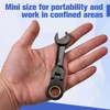 SPEEDWOX 11mm Stubby Flex-Head Ratcheting Combination Wrench - 72 Tooth