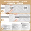 Aikku Small Stall Shower Curtain and Snap in Liner Set
