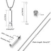 MILACOLATO 2 Pcs Urn Necklaces for Ashes Cremation Memorial Stainless