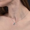namana 925 Sterling Silver Necklace With Natural Blue Topaz Gemstone