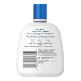 Cetaphil Limpiador Facial Diario Espuma Suave 4oz Momento De Aplicación Día/noche Tipo De Piel Sensibles Mixtas A Grasas