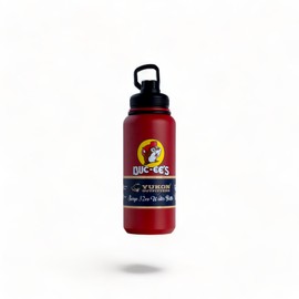 Buc-ee's Yukon Outfitters Stainless Steel Water Bottle – Sleek 32 oz Red, Vacuum Insulated, BPA-Free, No Spill, Leak Proof for Hot & Cold Drinks