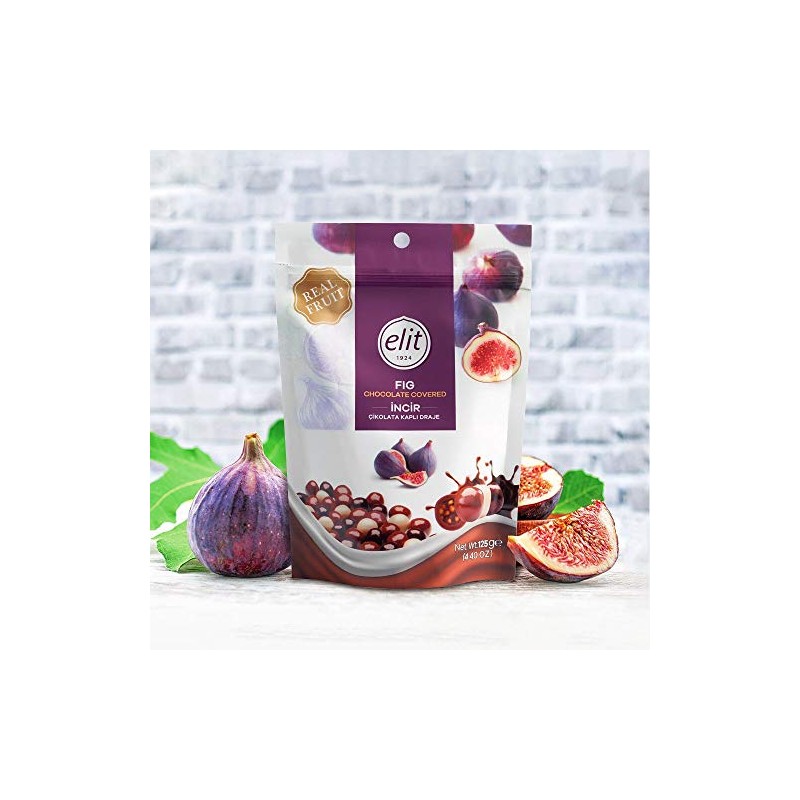 Elit Chocolate Covered Fig Dragee - 1 Pack