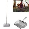 JQHUJNY 10inch Large Metal Chicken Poop Scooper, 33" to 60"