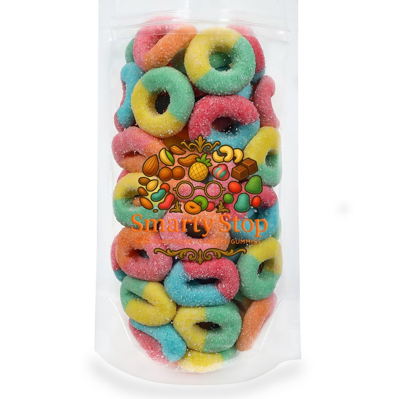 Smarty Stop Gummy Rings (Rainbow Color, 2 Pound (Pack Of