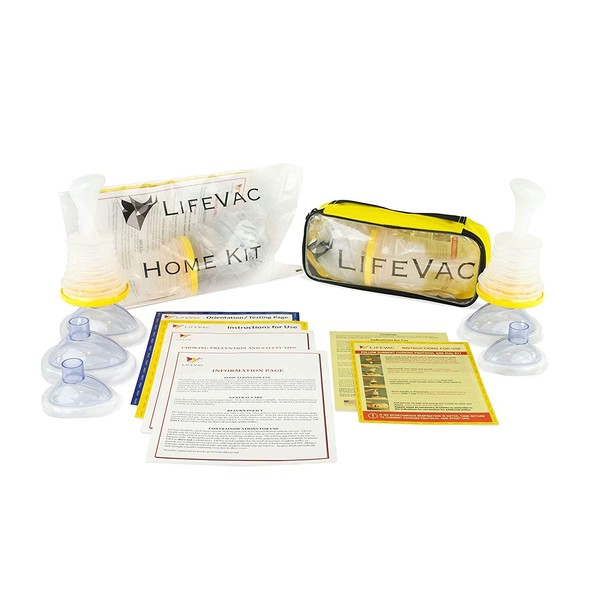 LifeVac - Choking Rescue Device Home Kit for Adult and Children First Aid Kit, Portable Choking Rescue Device, First Aid Choking Device, Home and Travel Combo Kits