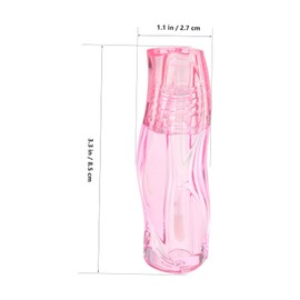 Healvian 2pcs Shape Lip Gloss Tubes Refillable Thick Lipstick Containers Semitransparent Walls for Lip Balm and Lipstick Lightweight and Portable for Travel
