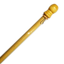 Wooden Flag Poles For Outside House American Banner Tapestry Home Decor Gift Accessories Deluxe Anti-Wrap Wall Mount Garden Decoration Outdoor Standard Wood Stand 5FT Hardware 57" Holder With Clips Tube