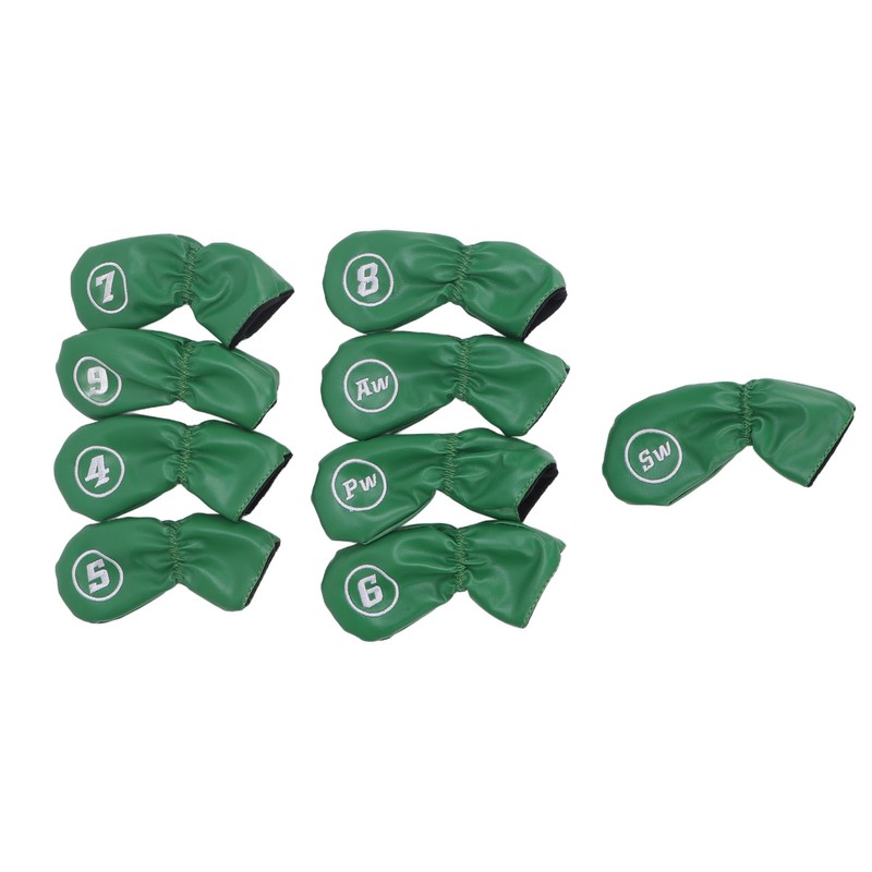 9pcs Golf Club Cover PU Leather Stylish Portable Golf Head