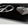 Diamond Etched Products Engraved Love Peace Heart Car Tag Diamond