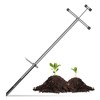ZUIWAN 40 INCH Soil Sample Probe,Stainless Steel t-Style Handle Soil