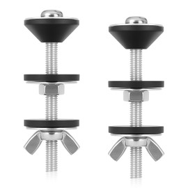 2Pcs Universal Toilet Seat Bolts Kit Heavy Duty Toilet Tank Bolts and Washers 304 Waterproof Stainless Steel Toilets Seat Bolt Kit with Extra Long Nut for Fastening Toilets Mounting and Repair