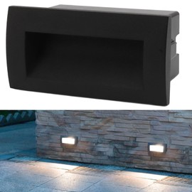 Topyond Stair Lights Outdoor, IP65 Waterproof LED Step Fence Lights with High Brightness, Indoor Stair Lighting, Versatile Recessed Deck Pathway Lights for Garden, Patio