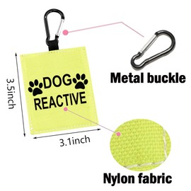 Dog Reactive Alert Hanging Patch Caution Stop Dog Alert Hanging Patches Nervous Dog Hanging Dog Alert Patch (Dog Reactive-D)