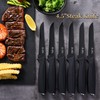 UPTRUST Steak Knives Set of 6, High-Carbon Stainless Steel Serrated